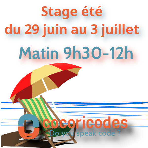 Stage été du 29 juin au 3 juillet matin