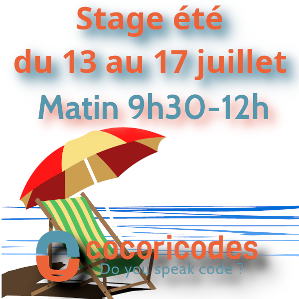 Stage été du 13 au 17 juillet matin